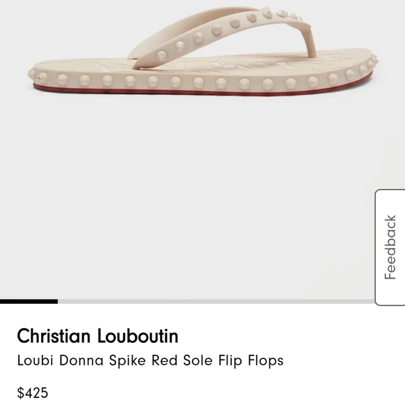 Christian Louboutin Shoes - Christian Louboutin Beige Spike Sandals  Buy Now Price Is FIRM $425